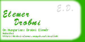 elemer drobni business card