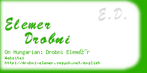 elemer drobni business card